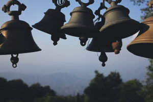 Brass bells hanging