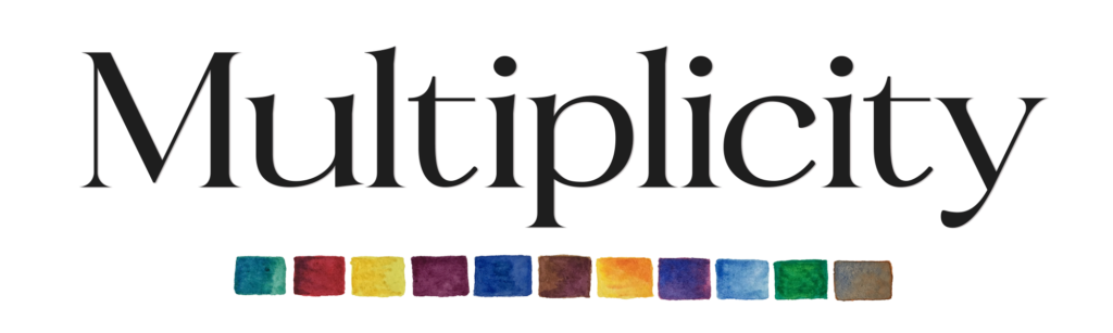 Multiplicity Magazine Logo with color blocks